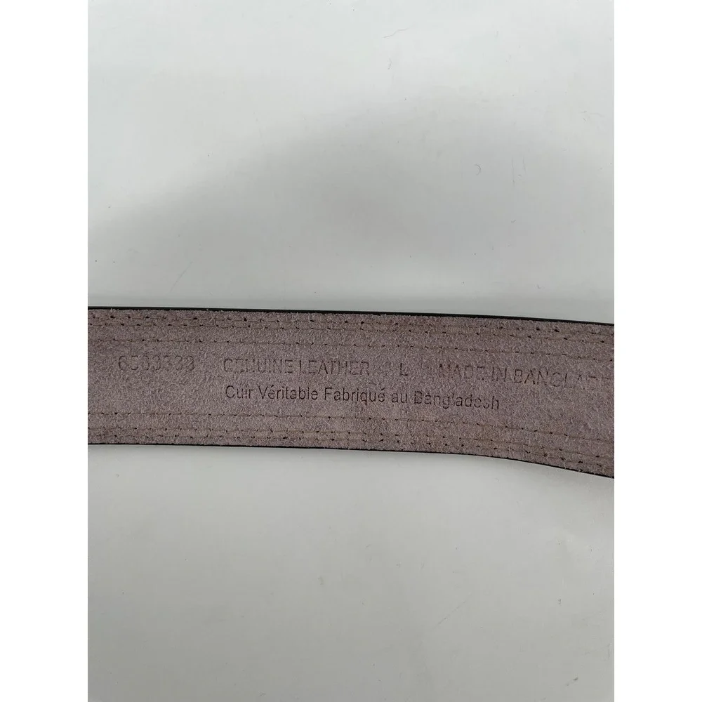 Western Belt Womens Large Leather Tan Brown Artsy Boho Cowgirl Southwestern